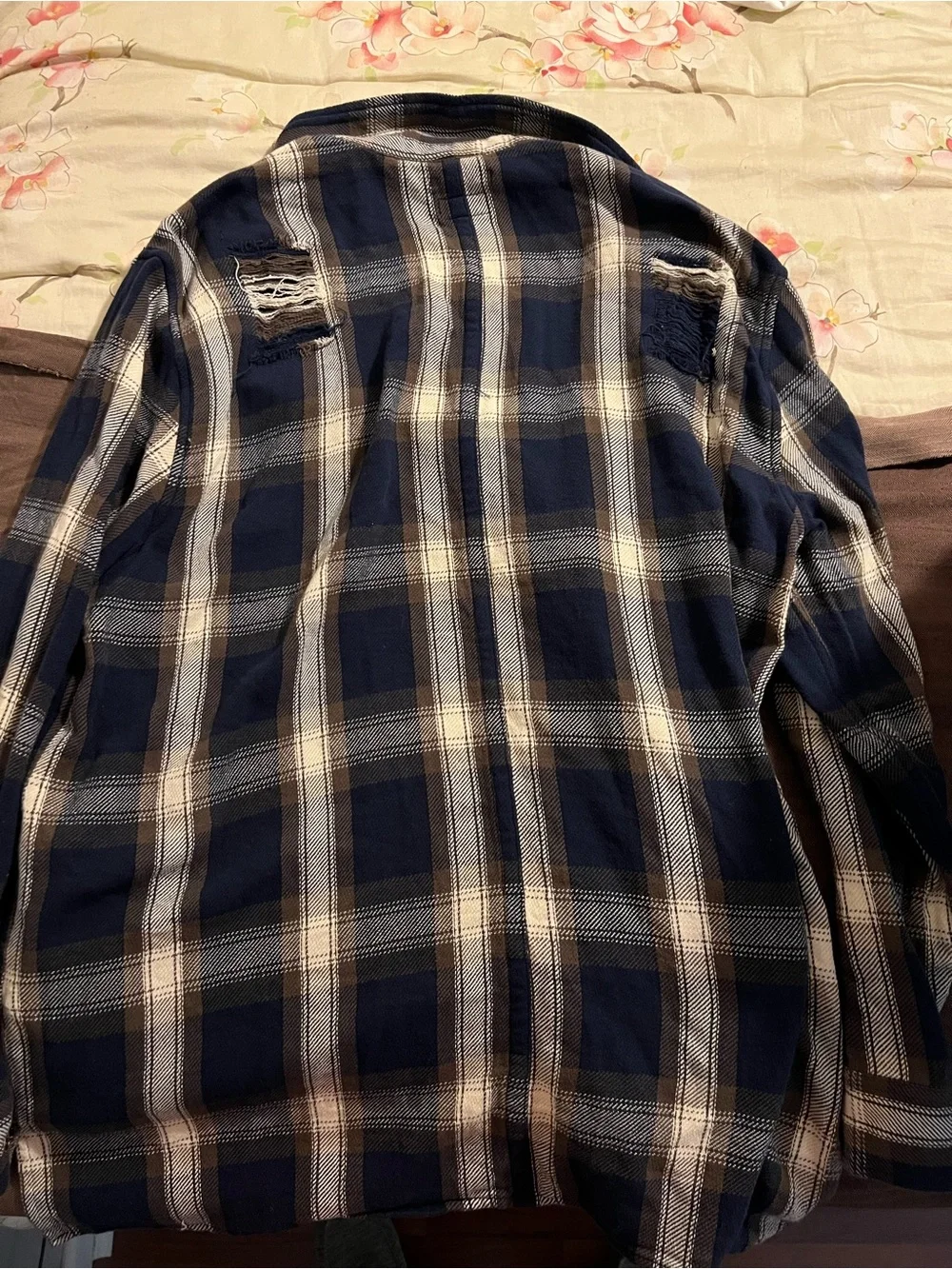 Men’s True Religion Long Sleeve Loose Fit Button Plaid metal studs Shirt 2XL
